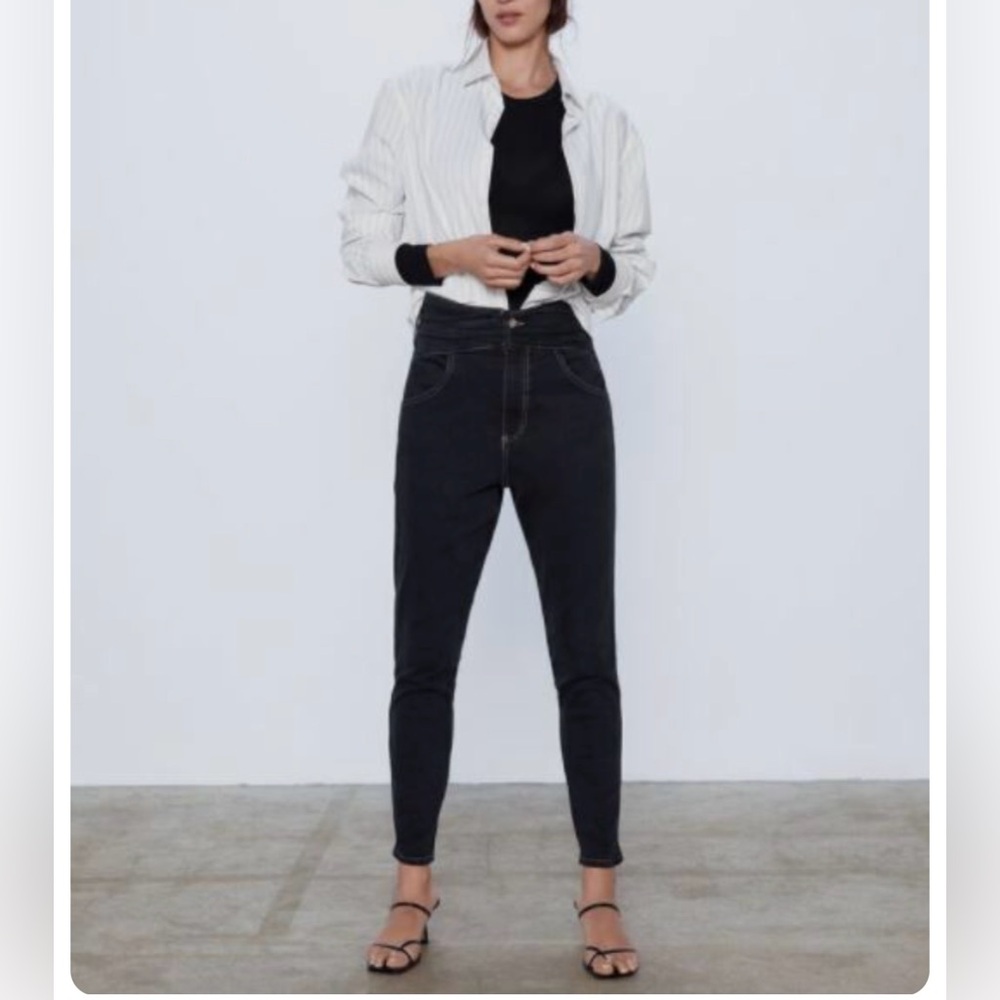Zara Women’s High Rise Skinny Black Jeans Size 4 NWT